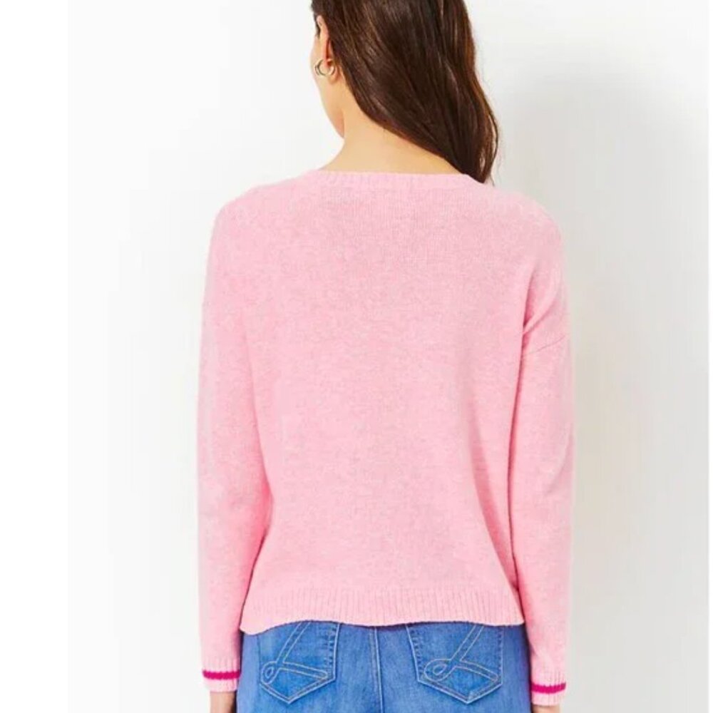 Lilly Pulitzer Pippy Sweater True Love Conch Shell Pink Small - Picture 4 of 15